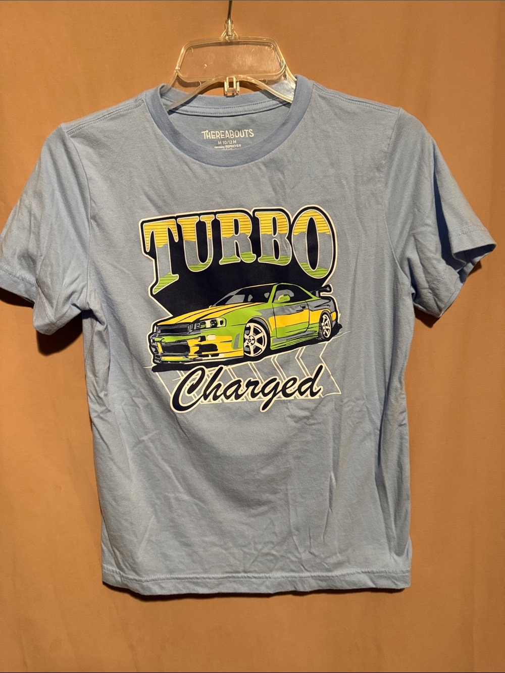 Kids's Light Blue 'Turbo Charged' Graphic Tee